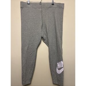 Nike women's tight fit‎ high-rise leggings, 2X, grey NWT full length